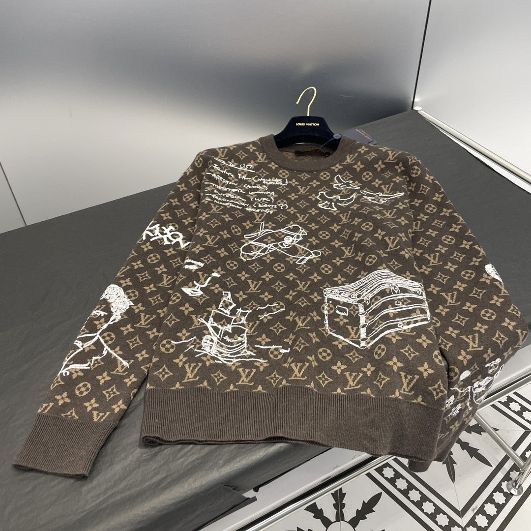 「#1805」Louis Vuitton Full body LVSE MONOGRAM crew neck shirt