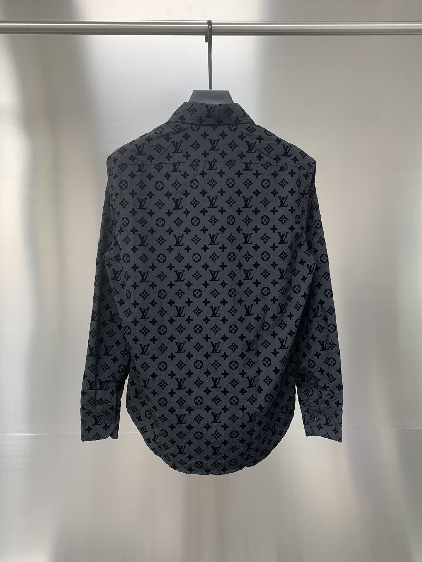 「#1806」Louis Vuitton Flocked jacquard all over printed long sleeve shirt