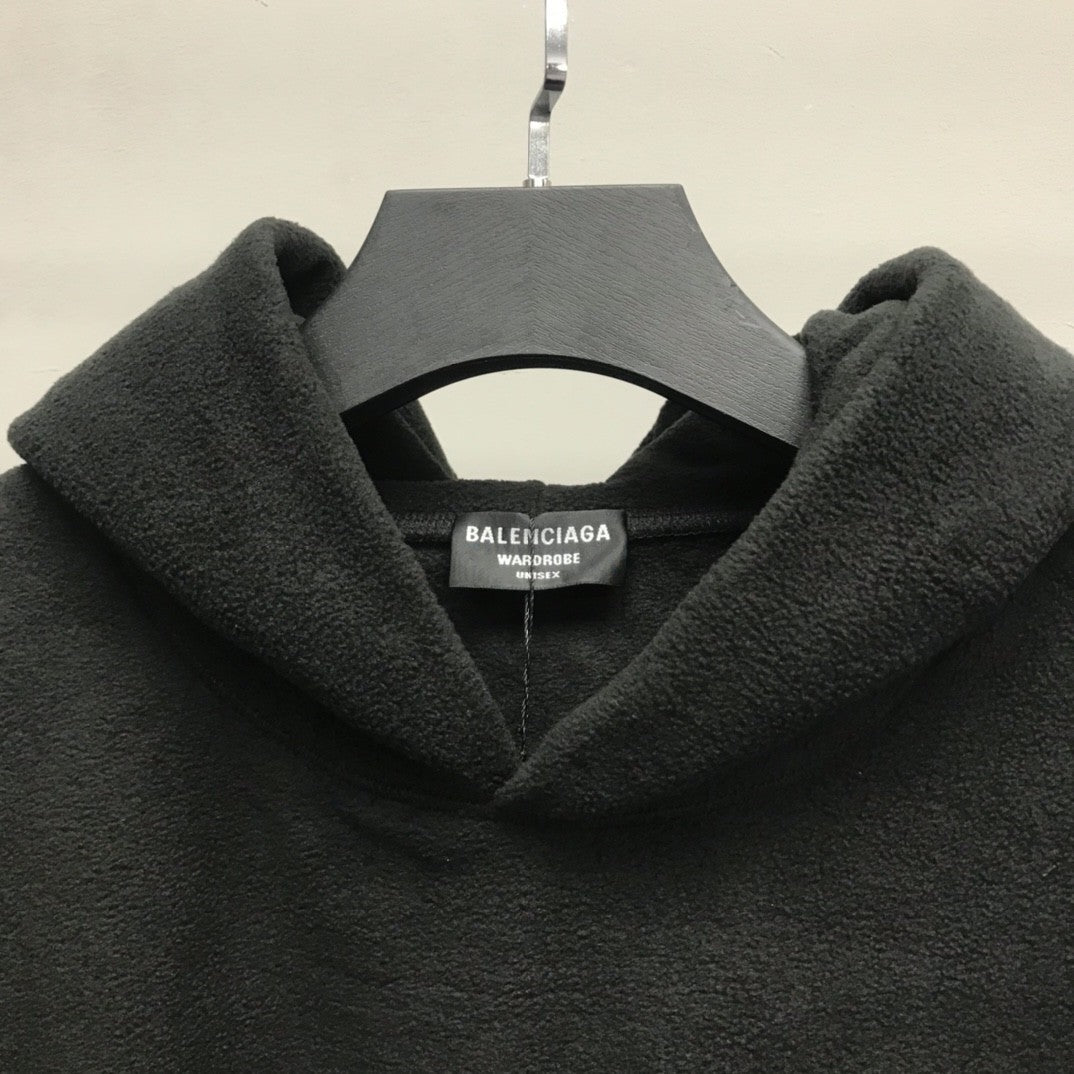 「#2231」Balenciaga Polar Fleece Coke Hooded Sweatshirt