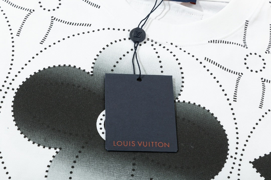 「#3170」Louis Vuitton Watercolor four-leaf grass water-dyed t-shirt