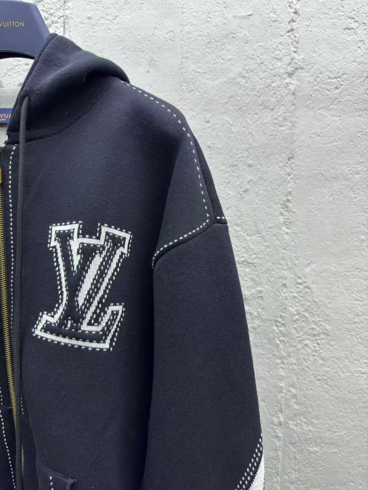 「#3764」Louis Vuitton 4-Leaf Clover Zip-Up Jacket