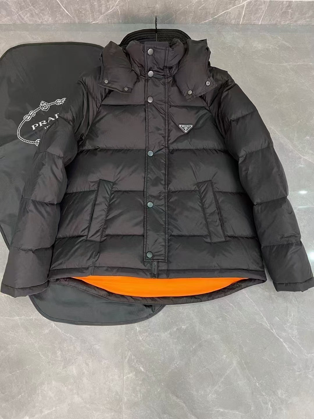 「#3868」Prada RE-Nylon down jacket with detachable hood