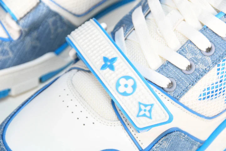 Louis Vuittоп Trainer Low Velcro Strap 'Monogram Denim Blue'