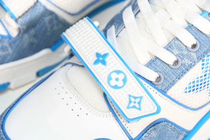 Louis Vuittоп Trainer Low Velcro Strap 'Monogram Denim Blue'