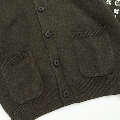 「#1588」SS23 new autumn product LOUIS VUITTON Monogram jacquard V-neck single-breasted long-sleeved knitted
