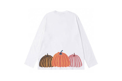 「#1596」LV pumpkin print round neck long sleeve T-shirt 6602 new style
