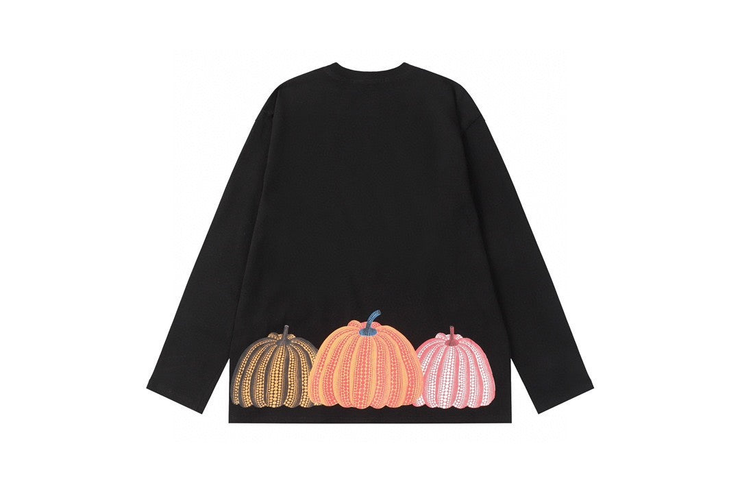 「#1596」LV pumpkin print round neck long sleeve T-shirt 6602 new style