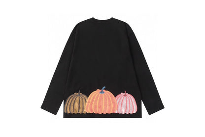 「#1596」LV pumpkin print round neck long sleeve T-shirt 6602 new style