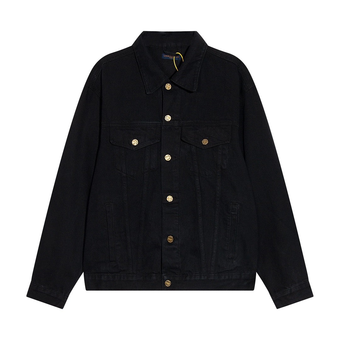 「#1599」Louis Vuitton "LV Back Duck Flying" printed denim jacket