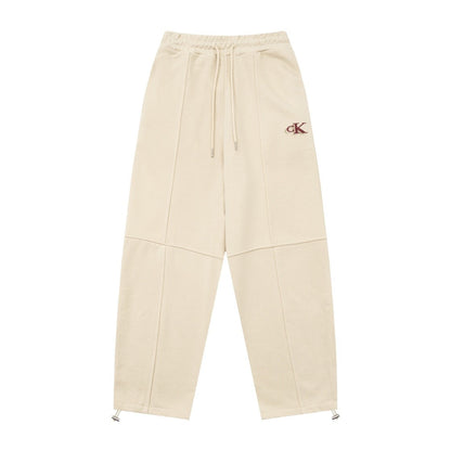 「#1605」Calvin Klein embroidered logo two piece cream sweatpants