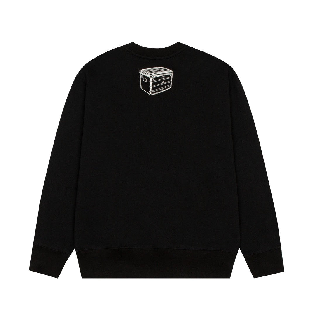 「#1614」Louis Vuitton 23ss hammer pattern embroidered round neck sweatshirt