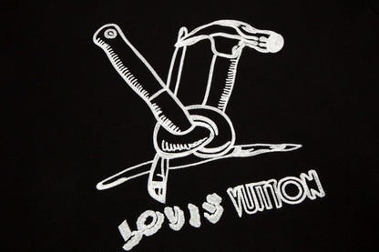 「#1614」Louis Vuitton 23ss hammer pattern embroidered round neck sweatshirt