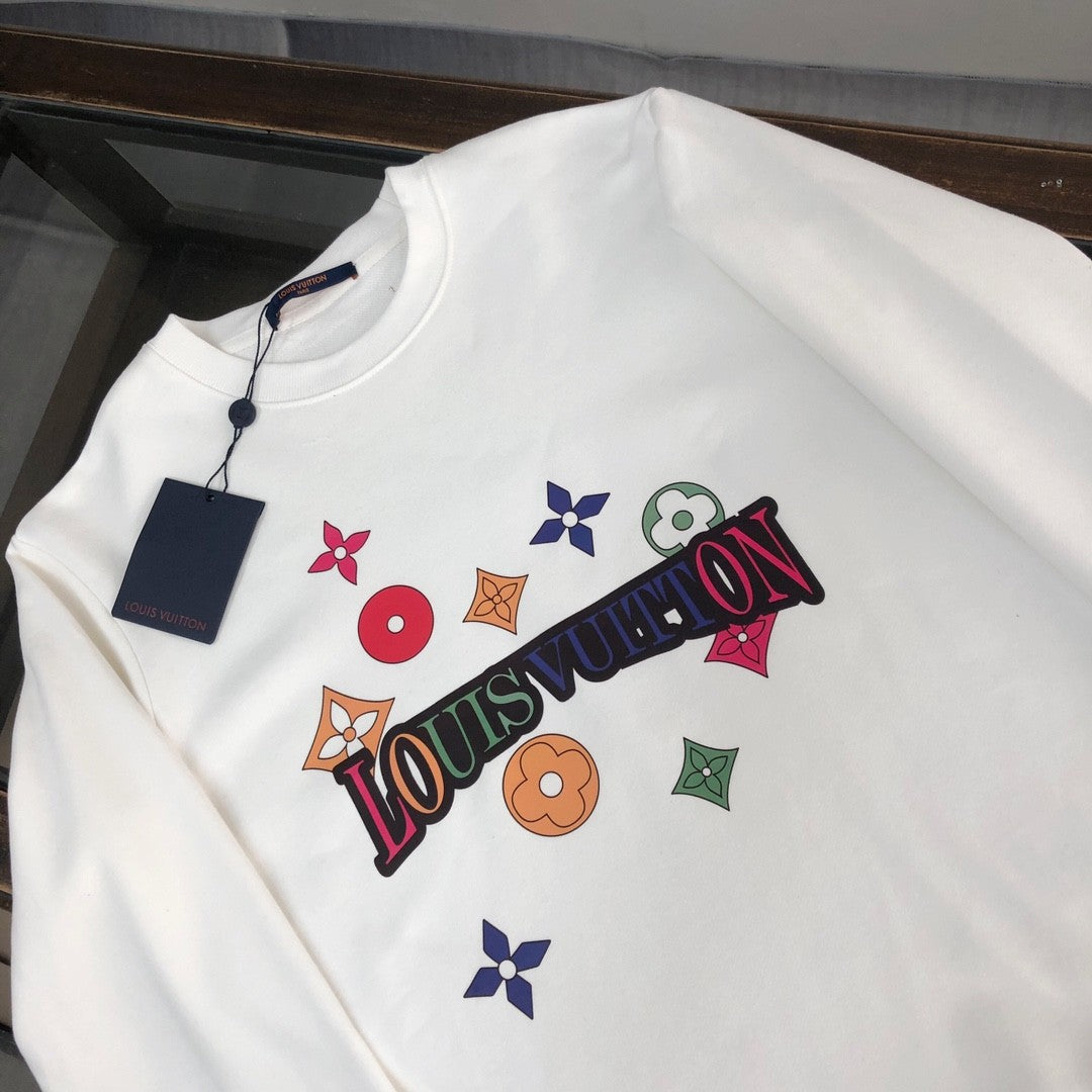 「#1654」Louis Vuitton 2023 new autumn and winter couples style round neck sweatshirt