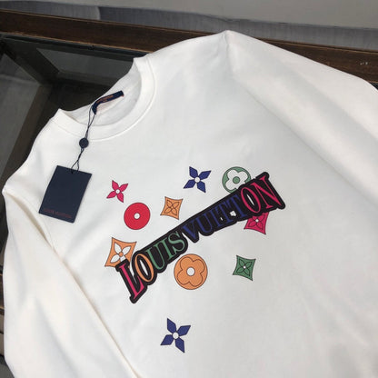 「#1654」Louis Vuitton 2023 new autumn and winter couples style round neck sweatshirt