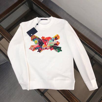 「#1655」Louis Vuitton 2023 new autumn and winter couples style round neck sweatshirt