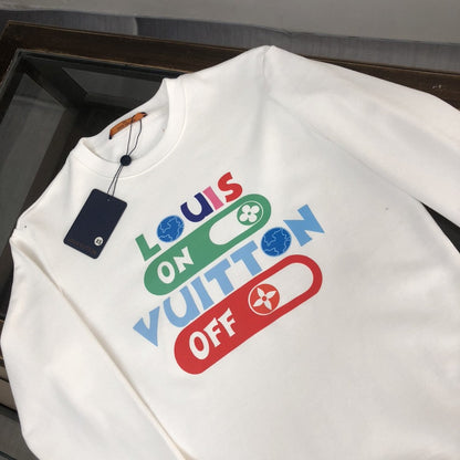 「#1656」Louis Vuitton 2023 new autumn and winter couples style round neck sweatshirt