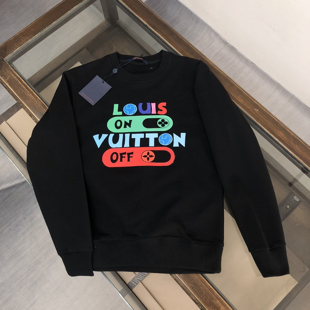 「#1656」Louis Vuitton 2023 new autumn and winter couples style round neck sweatshirt