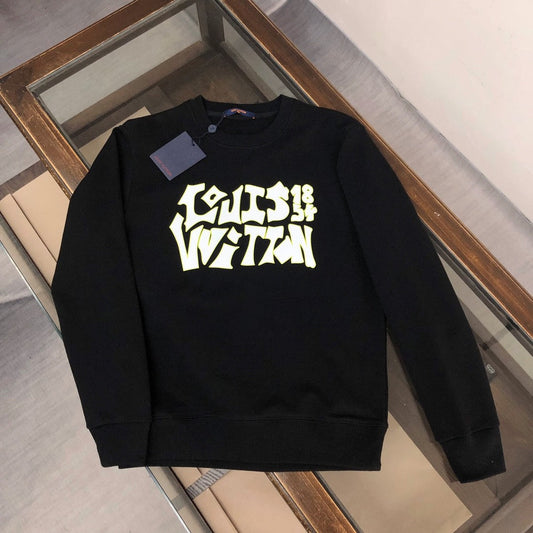 「#1657」Louis Vuitton 2023 new autumn and winter couples style round neck sweatshirt