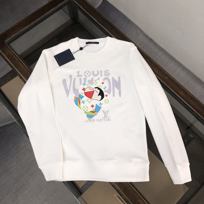 「#1658」Louis Vuitton 2023 new autumn and winter couples style round neck sweatshirt