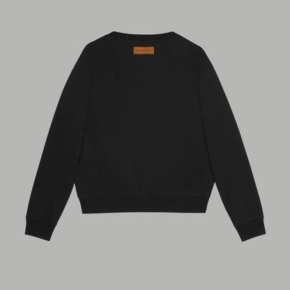 「#1669」Louis Vuitton "LV Hem Figure" Printed Terry Long Sleeve Hoodie