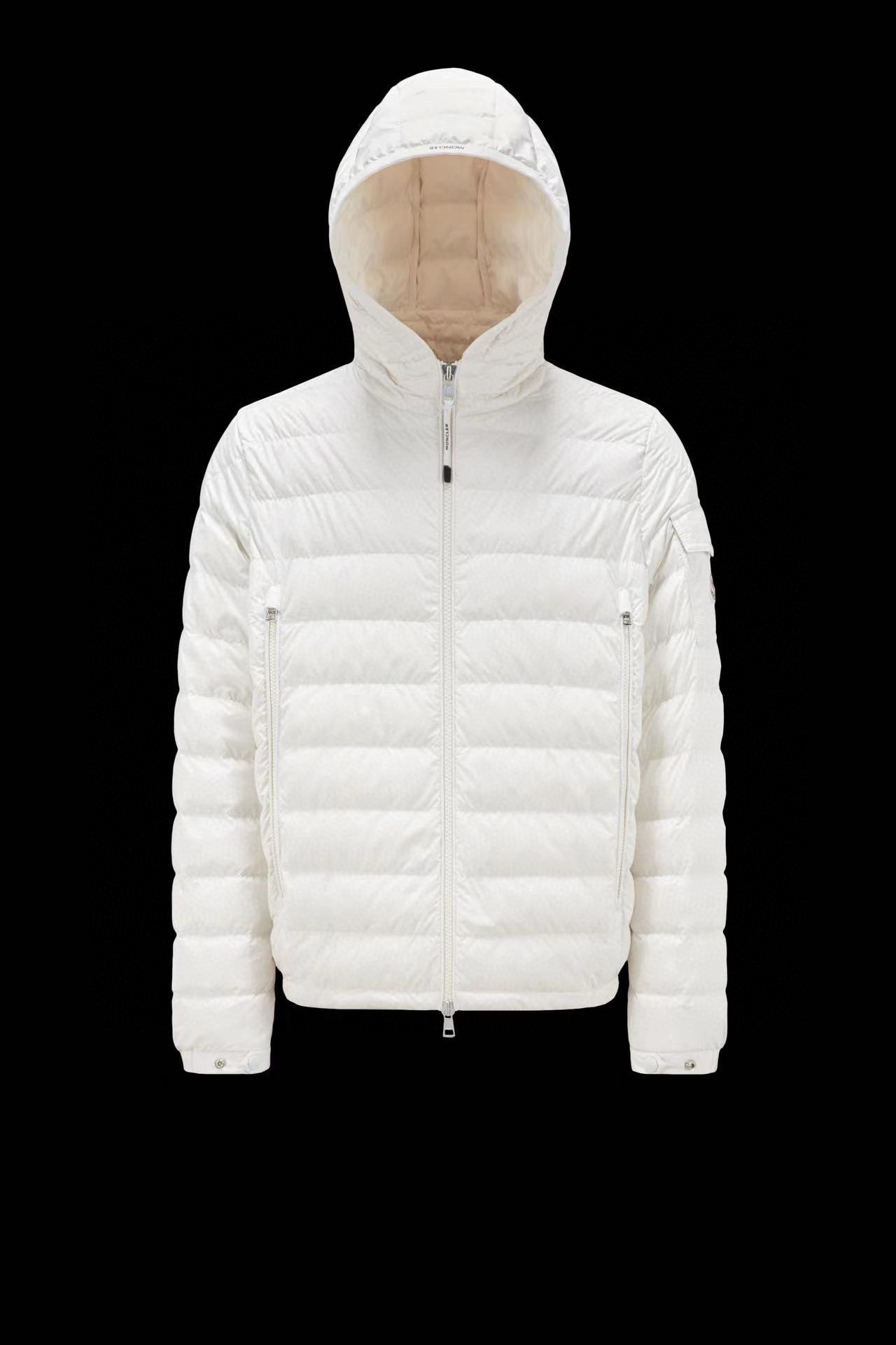 「#1696」Moncler Short  men's down jacket-white