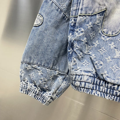 「#1804」Louis Vuitton casual hoodie denim jacket