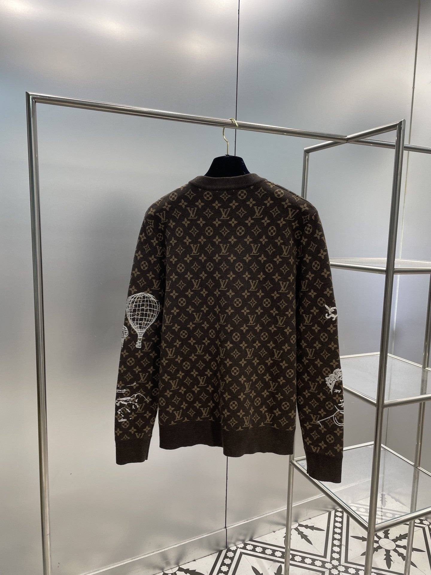 「#1805」Louis Vuitton Full body LVSE MONOGRAM crew neck shirt