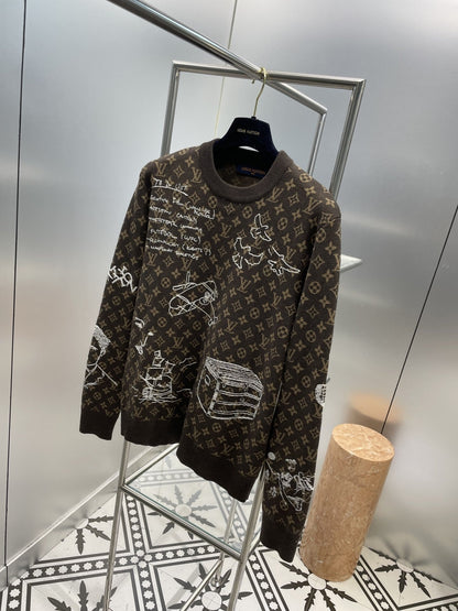 「#1805」Louis Vuitton Full body LVSE MONOGRAM crew neck shirt
