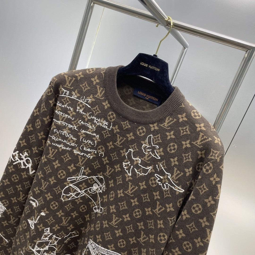 「#1805」Louis Vuitton Full body LVSE MONOGRAM crew neck shirt