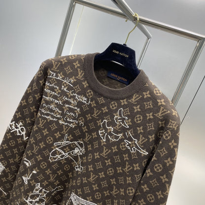 「#1805」Louis Vuitton Full body LVSE MONOGRAM crew neck shirt