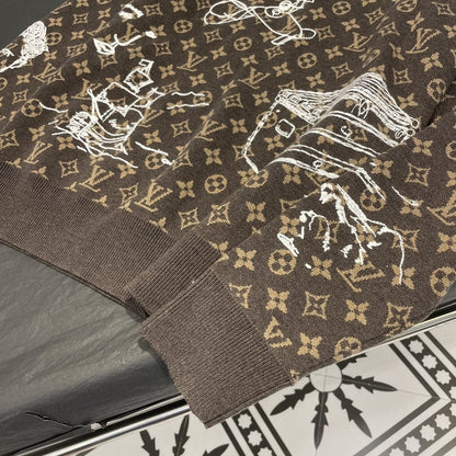 「#1805」Louis Vuitton Full body LVSE MONOGRAM crew neck shirt