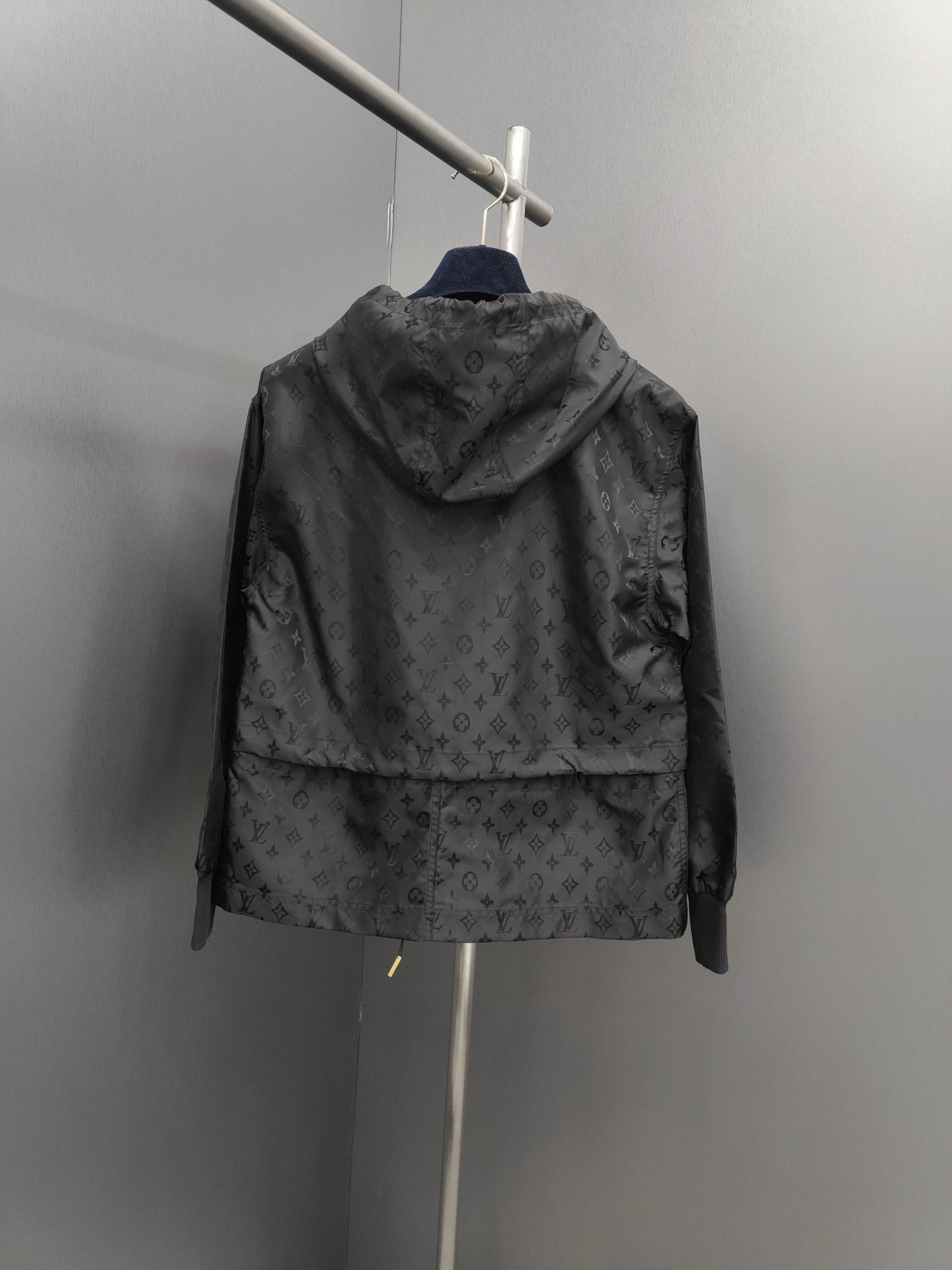 「#1813」Louis Vuitton Jacquard presbyopic fabric belted women's hoodie jacket