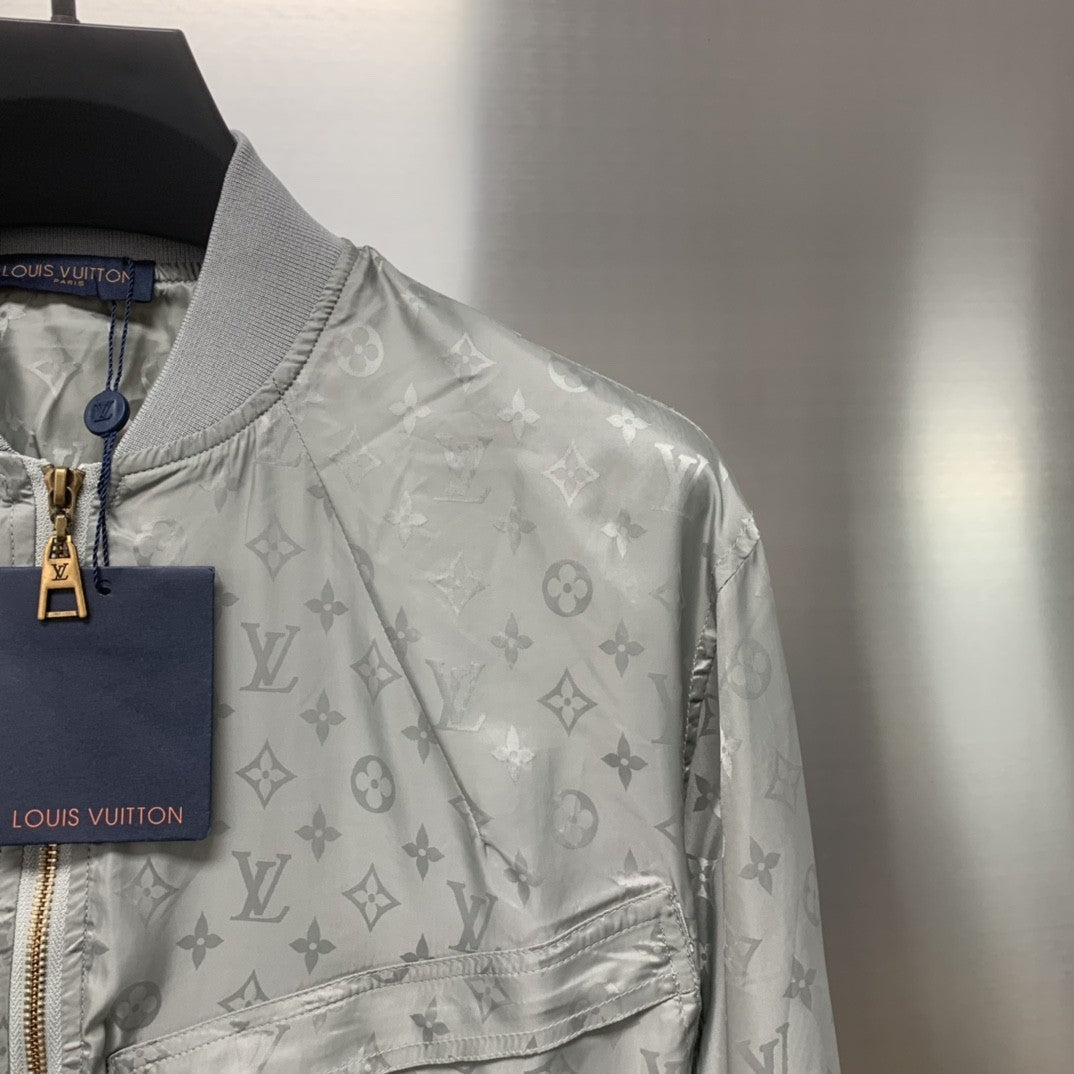 「#1819」Louis Vuitton Fully printed dark patterned floral lightweight jacket