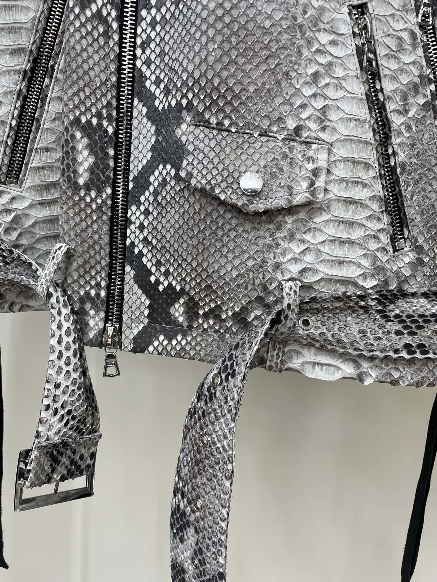 「#1857」Amiri Real python leather jacket