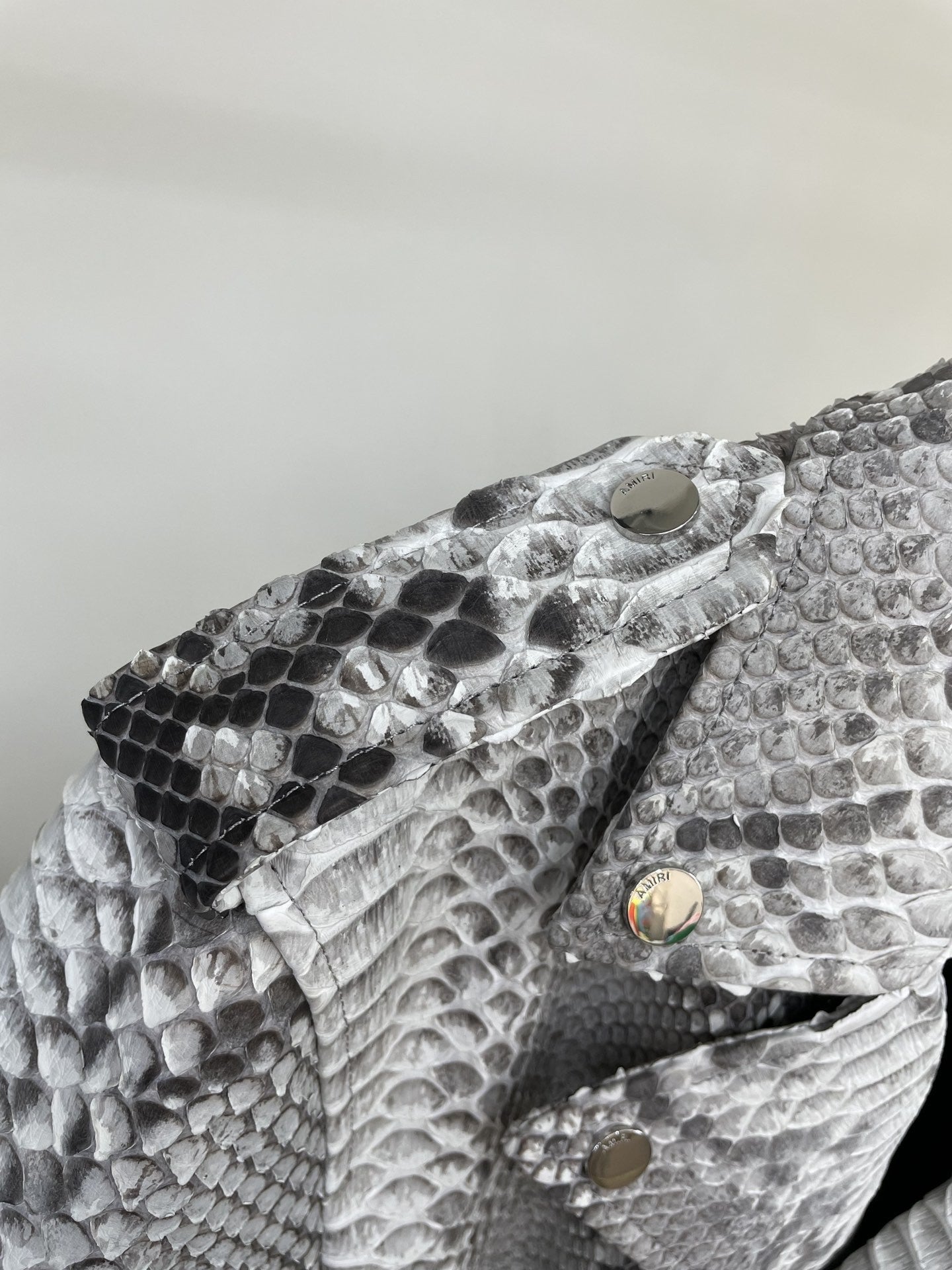 「#1857」Amiri Real python leather jacket