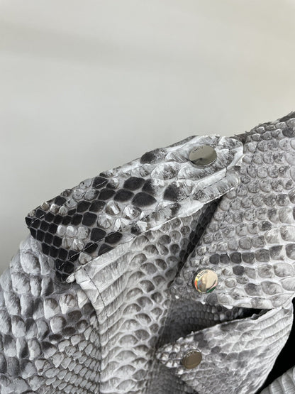 「#1857」Amiri Real python leather jacket