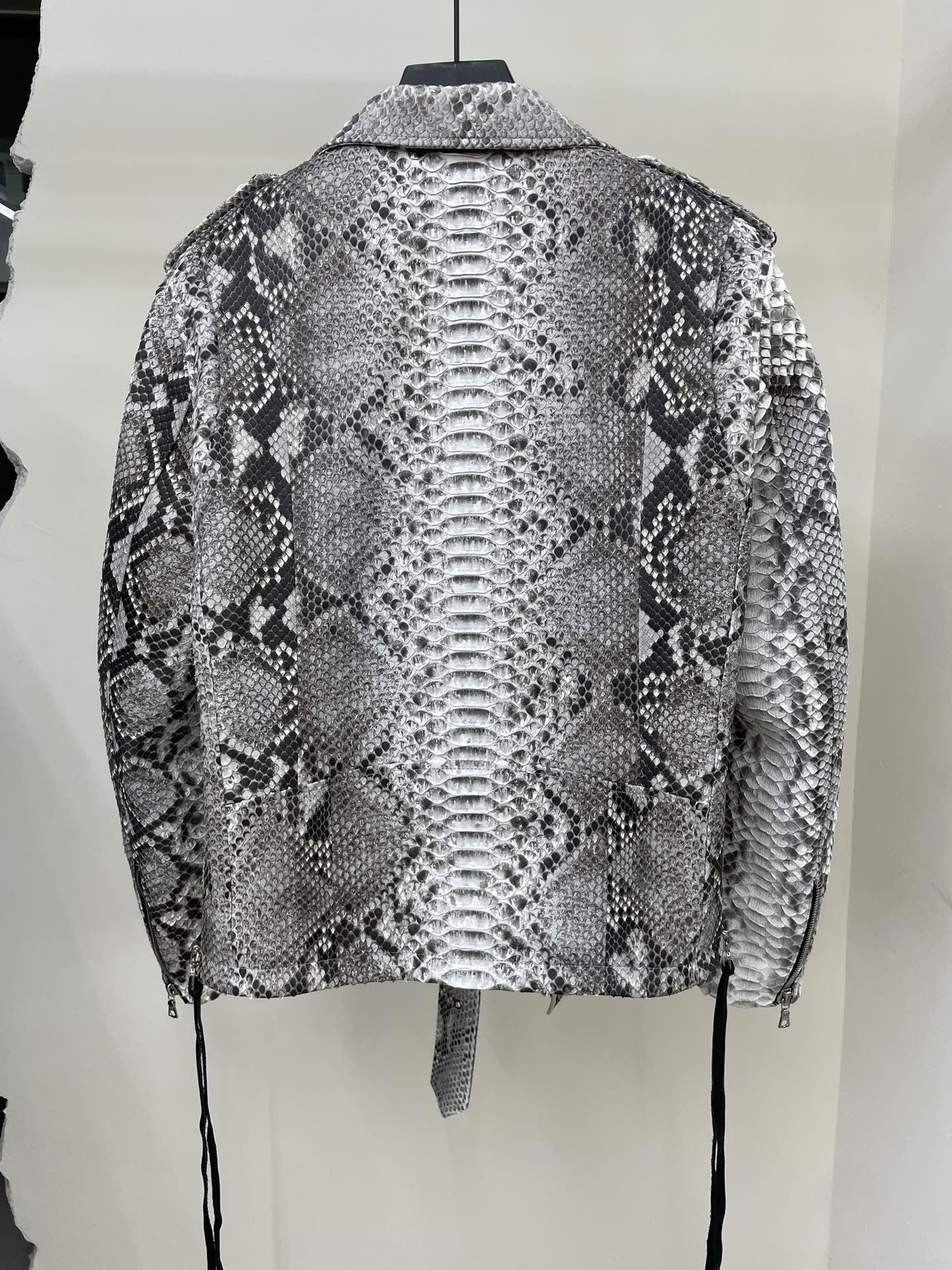 「#1857」Amiri Real python leather jacket