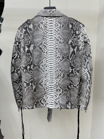 「#1857」Amiri Real python leather jacket