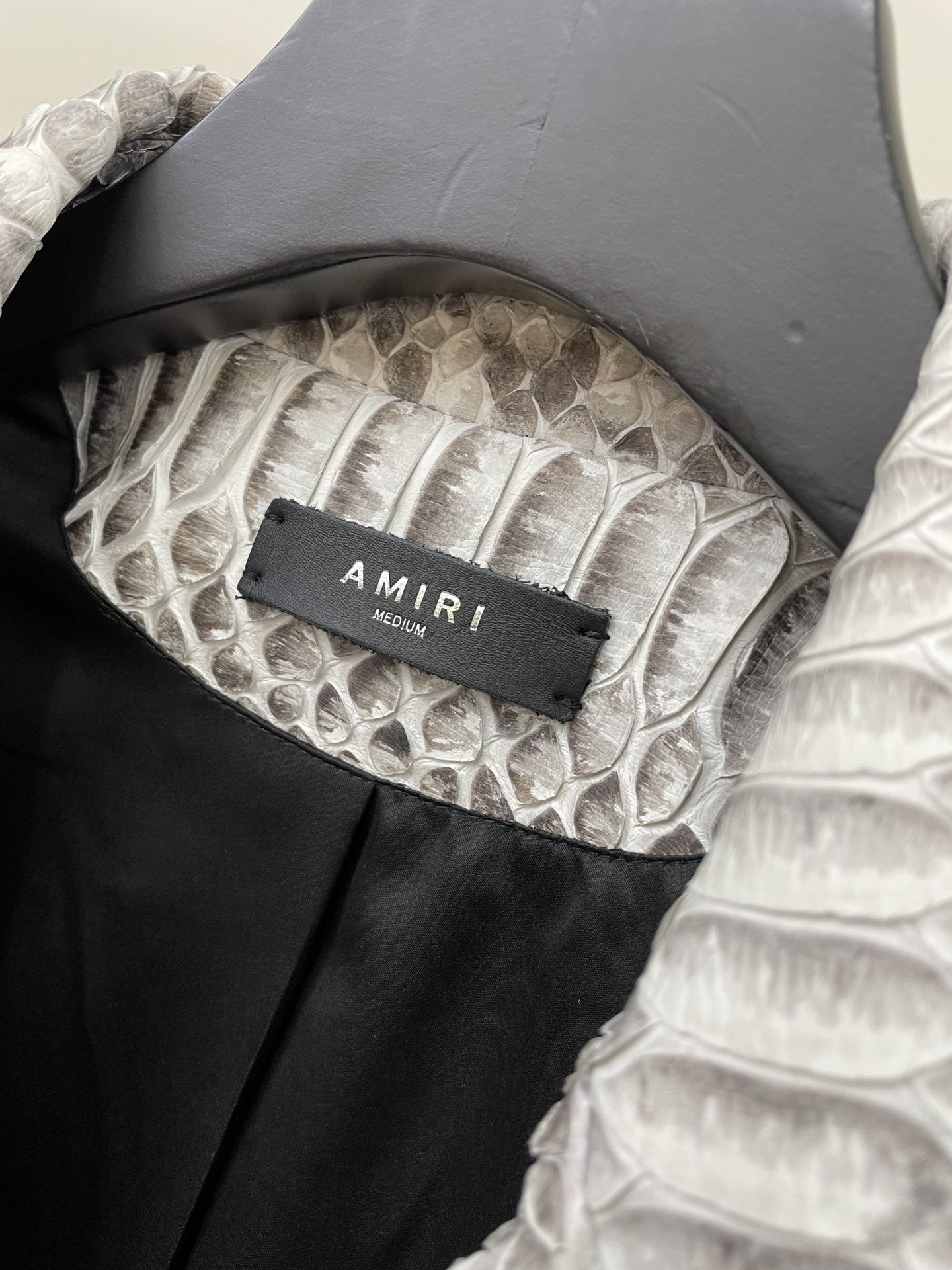 「#1857」Amiri Real python leather jacket
