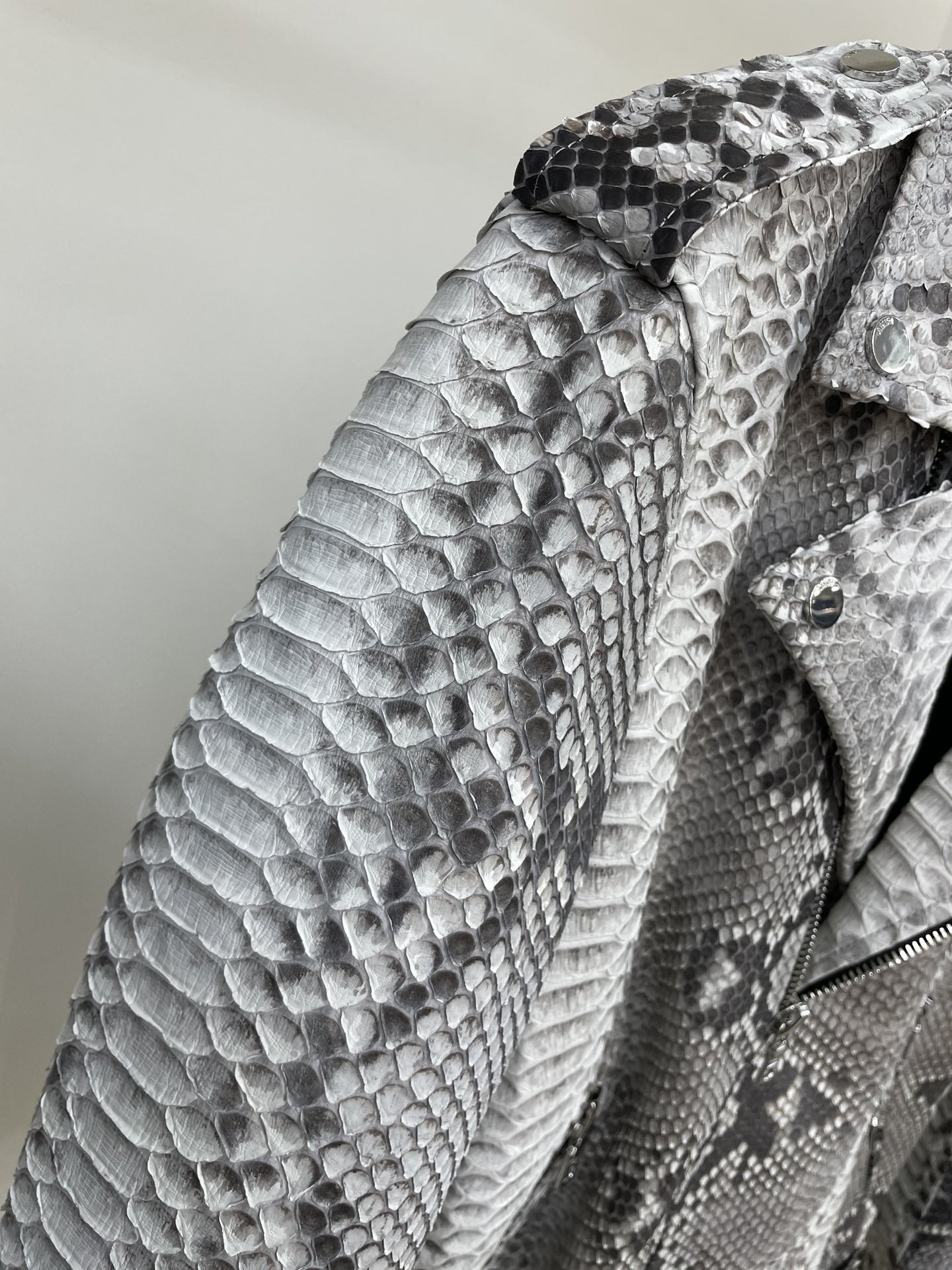 「#1857」Amiri Real python leather jacket