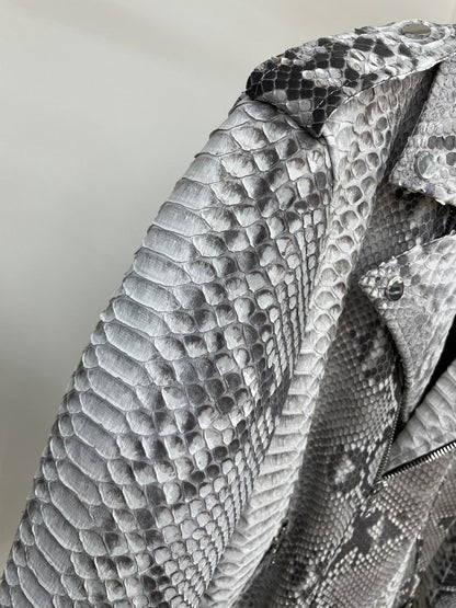 「#1857」Amiri Real python leather jacket