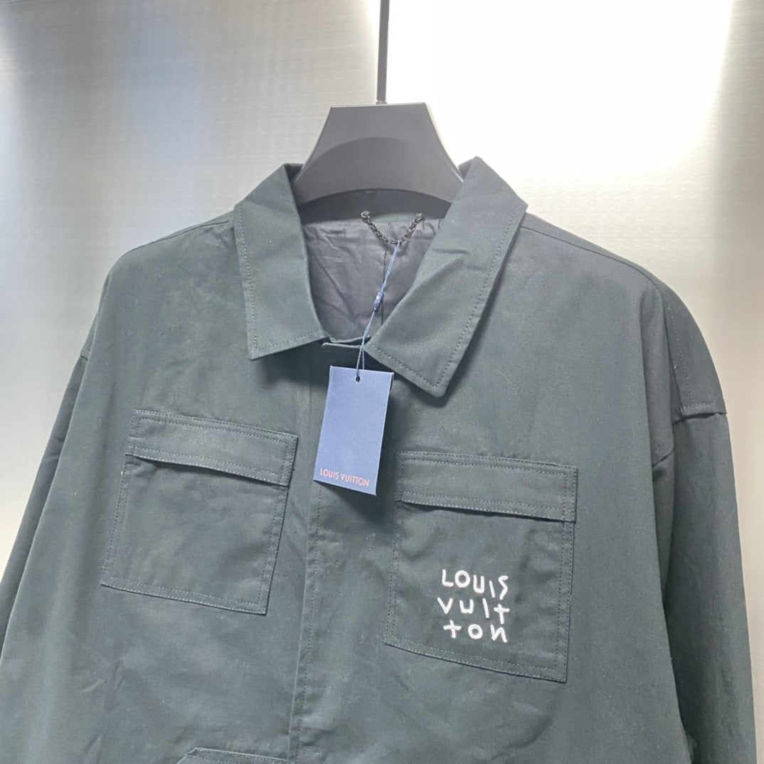 「#1869」Louis Vuitton spread technical jacket shirt