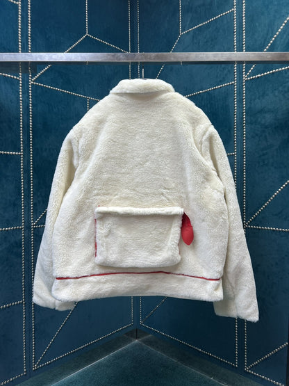 「#1880」Louis Vuitton Multi-pocket plush leather jacket