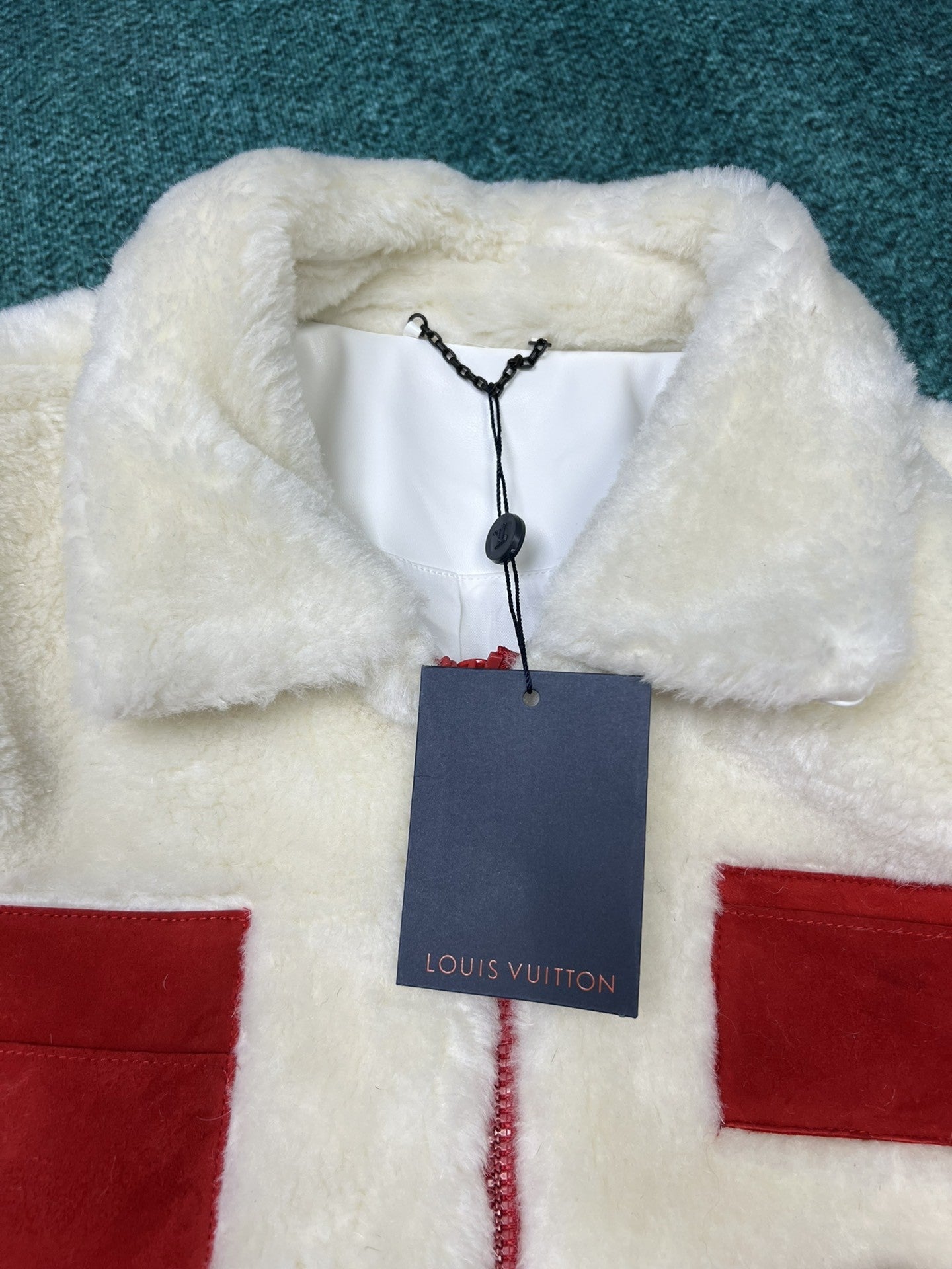 「#1880」Louis Vuitton Multi-pocket plush leather jacket