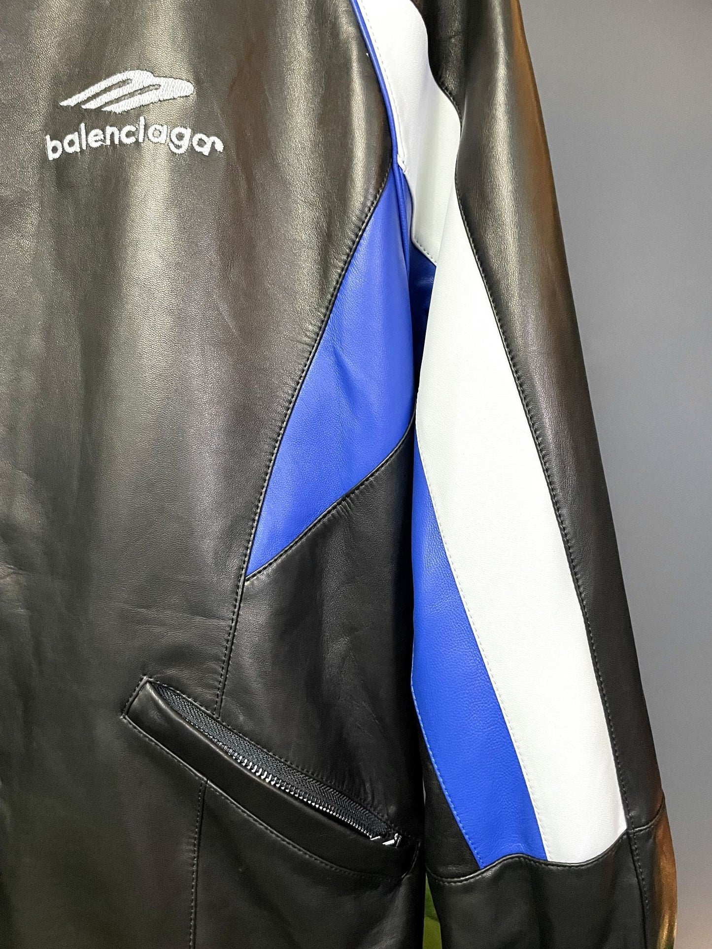 「#1908」Balenciaga 2023 Hooded Leather Jacket