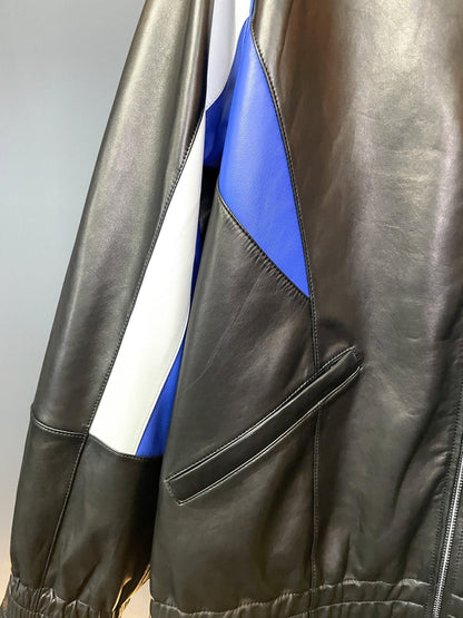 「#1908」Balenciaga 2023 Hooded Leather Jacket