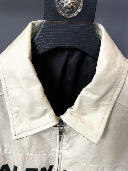 「#1909」Balenciaga Paris catwalk style biker leather jacket
