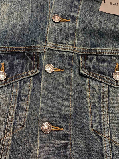 「#1914」Balenciaga hooded denim jacket