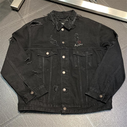 「#1925」Balenciaga  ripped denim jacket