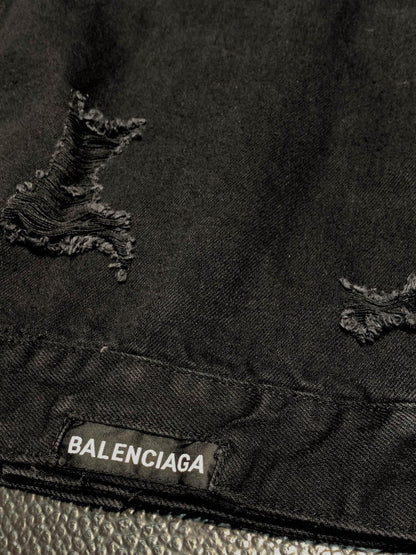 「#1925」Balenciaga  ripped denim jacket